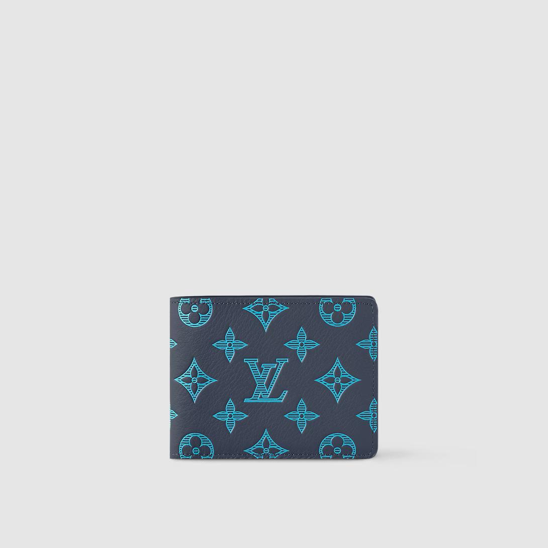 Ví Louis Vuitton Multiple Wallet Monogram Shadow Leather Nam Xanh Dương